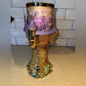 Rapunzel Pedestal 3-Wick Candle Holder Bath And Body Works Disney With Candle